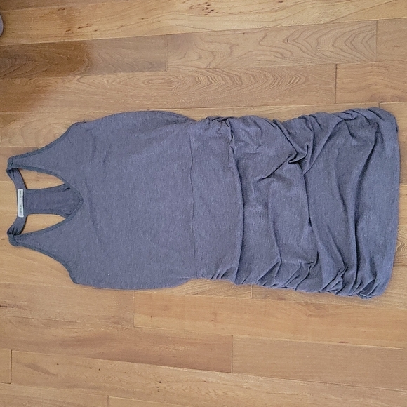 Athleta razorback ruched tank dress gray small - Picture 1 of 7